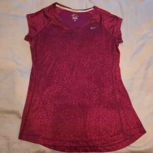 Nike Red Fitted DriFit T-Shirt